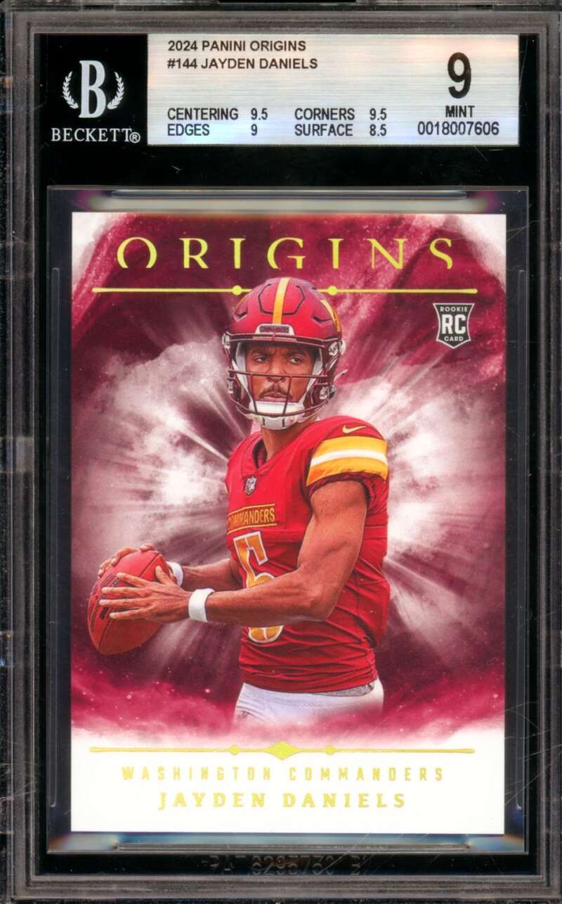 Jayden Daniels Rookie Card 2024 Panini Origins (pop 5) #144 BGS 9 Image 1