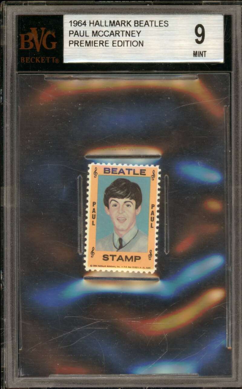 Paul McCartney Card 1964 Hallmark Premiere Edition #nno BGS BVG 9 Image 1
