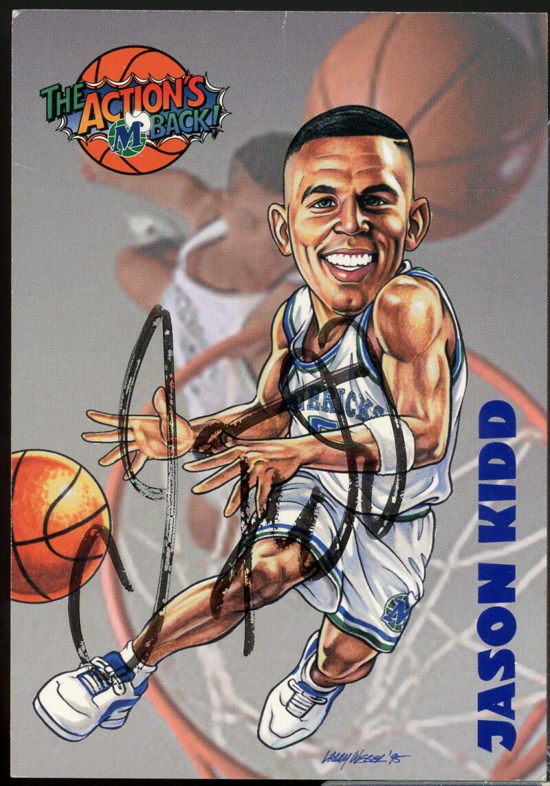 Jason Kidd Mavericks Signed Autographed 3.5x5 Photo Card JSA Authentic Image 1
