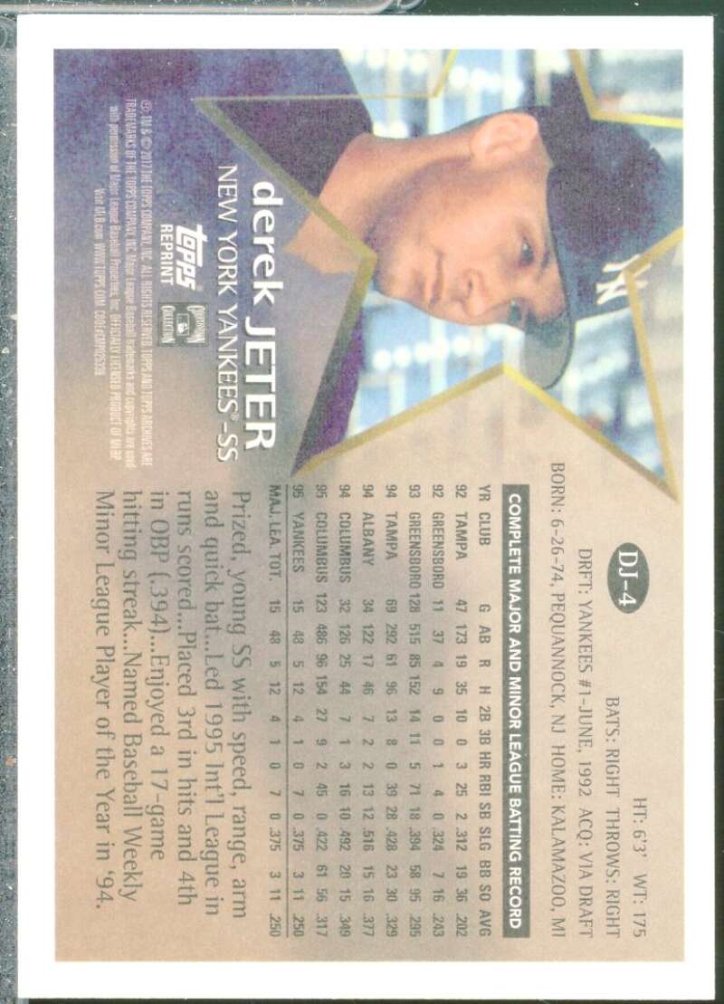 Derek Jeter 2017 Topps Archives Retrospective '96 Topps Green Foil /99 #DJ4  Image 2