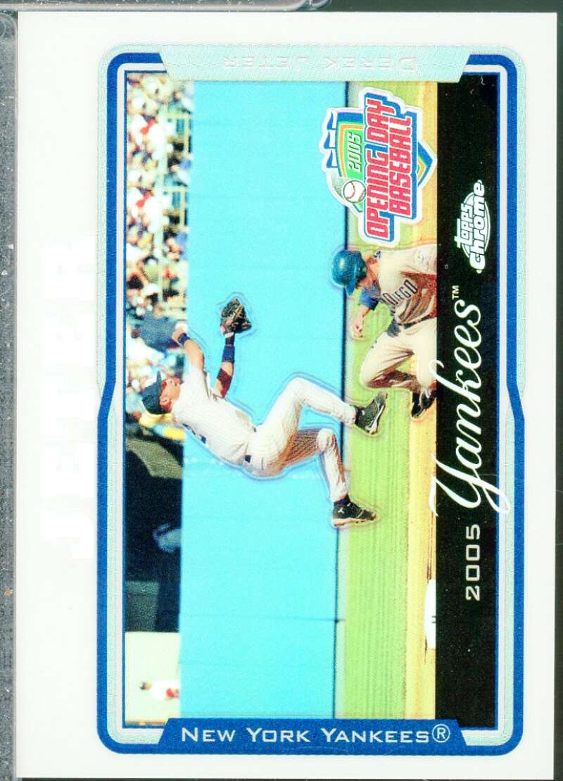 Derek Jeter Card 2005 Topps Opening Day Chrome Refractors #ODC9  Image 1