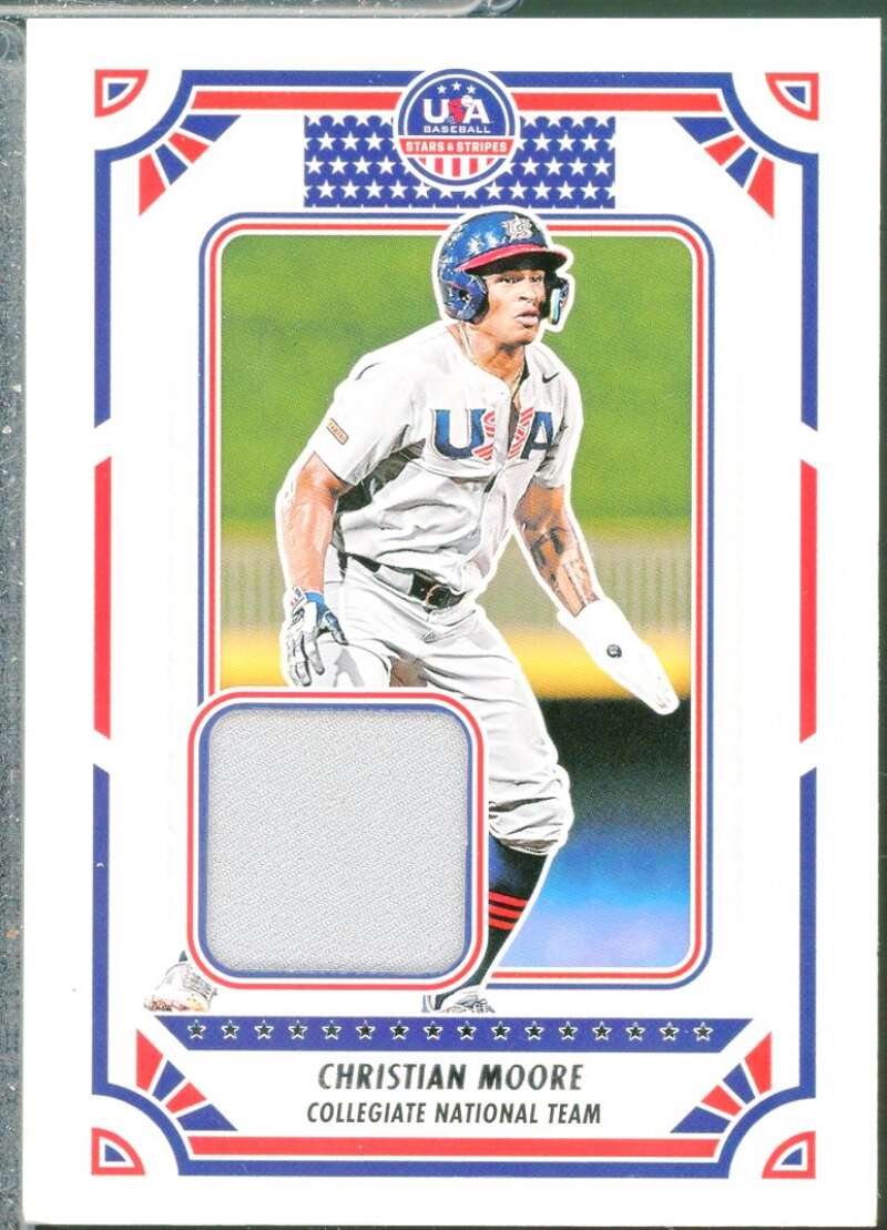 Christian Moore 2024 USA Baseball Stars Stripes Collegiate National Jersey #2  Image 1