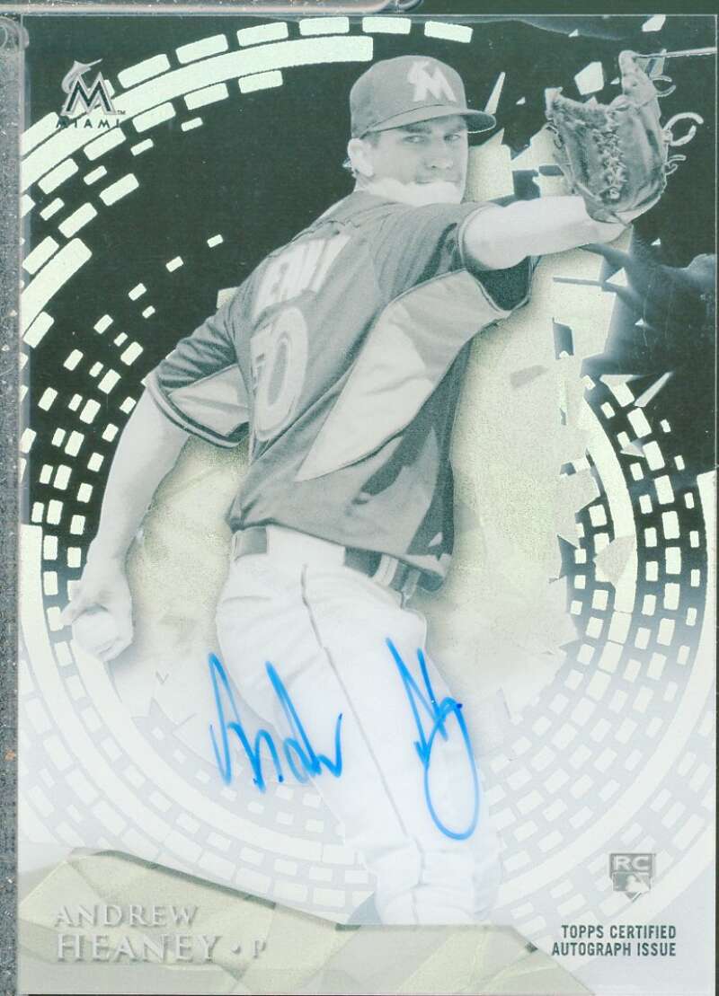 Andrew Heaney 2014 Topps High Tek Autographs Black White Diffractor /15 #HTAH  Image 1