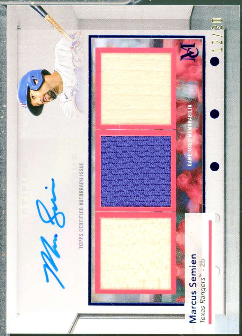 Marcus Semien 2024 Museum Collection Triple Relic Auto Sapphire 20 #SWTRAMS  Image 1