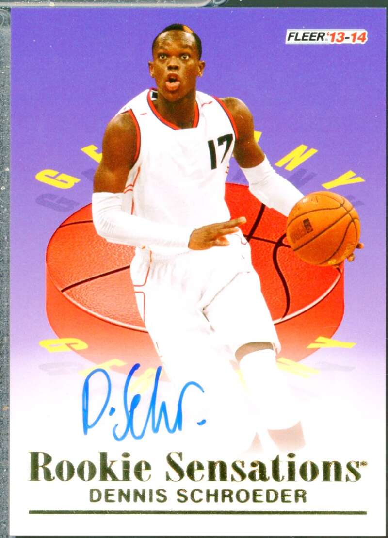 Dennis Schroeder Rookie Card 2013-14 Fleer Sensations Retro Autographs #10  Image 1