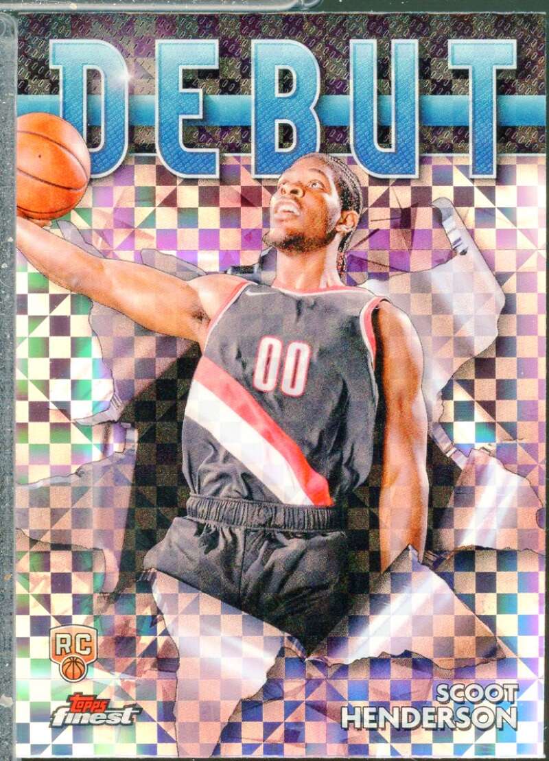 Scoot Henderson Rookie Card 2023-24 Finest Debut Checkerboard Refractors #D3  Image 1
