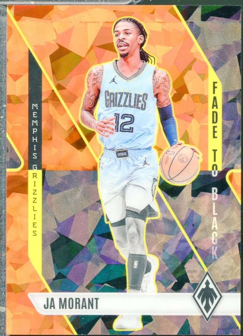 Ja Morant Card 2023-24 Panini Phoenix Fade To Black Phoenix Orange Ice /249 #15  Image 1