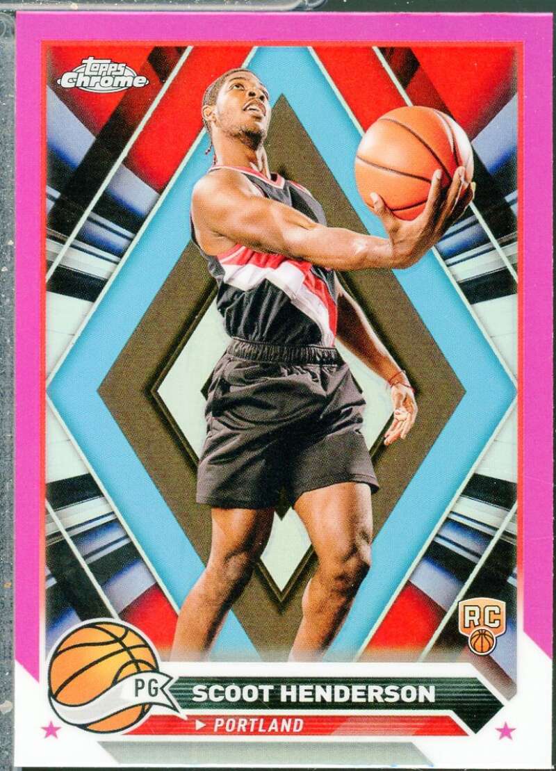 Scoot Henderson Rookie Card 2023-24 Topps Chrome Pink Refractors #60  Image 1
