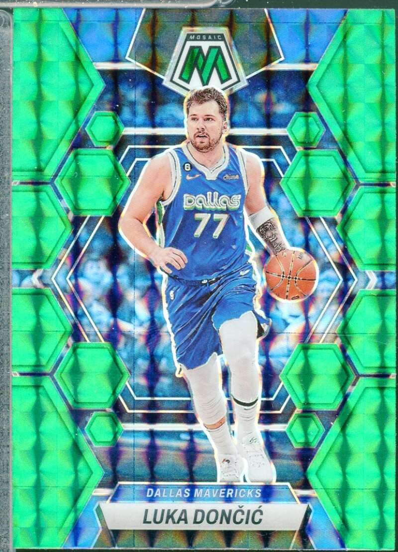 Luka Doncic Card 2022-23 Panini Mosaic Mosaic Green #1  Image 1