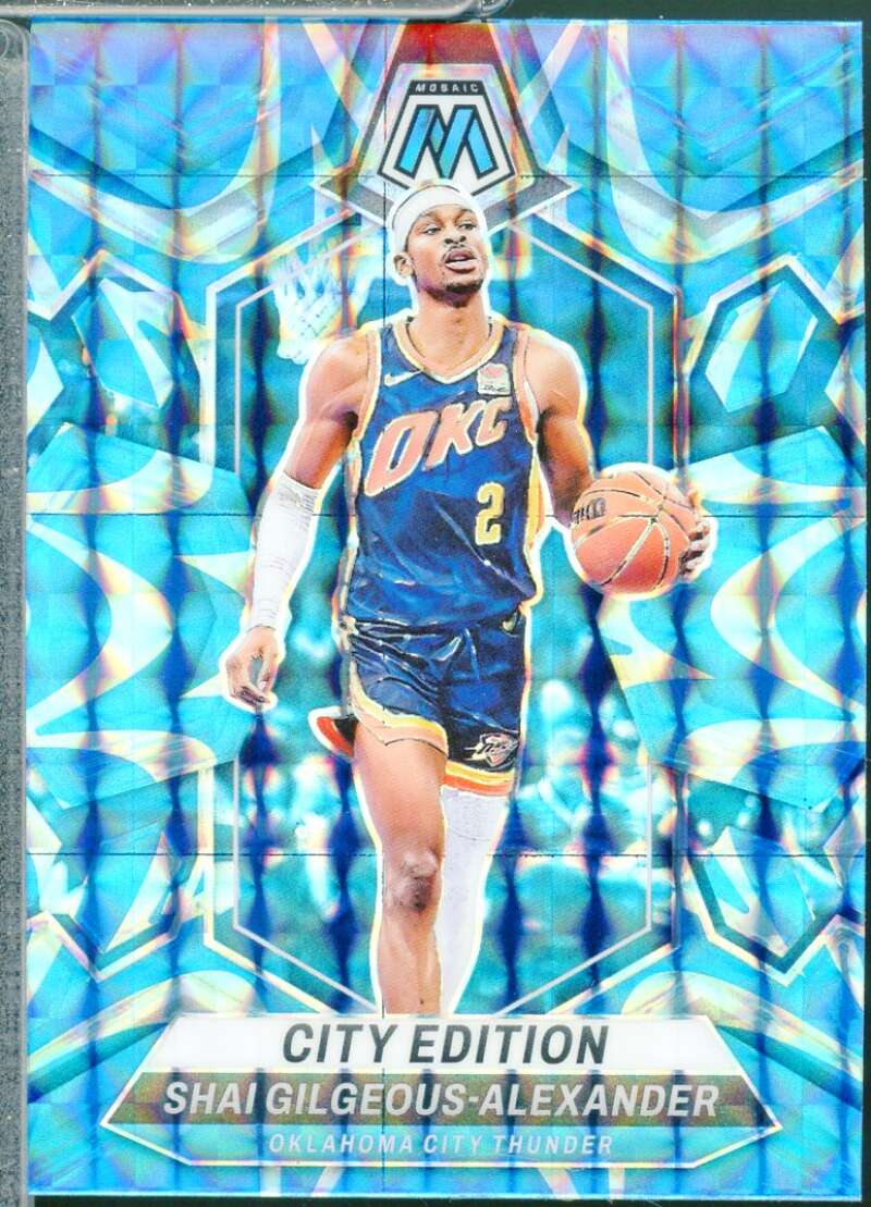 Shai Gilgeous-Alexander 2023-24 Panini Mosaic City Edition Reactive Blue #272  Image 1