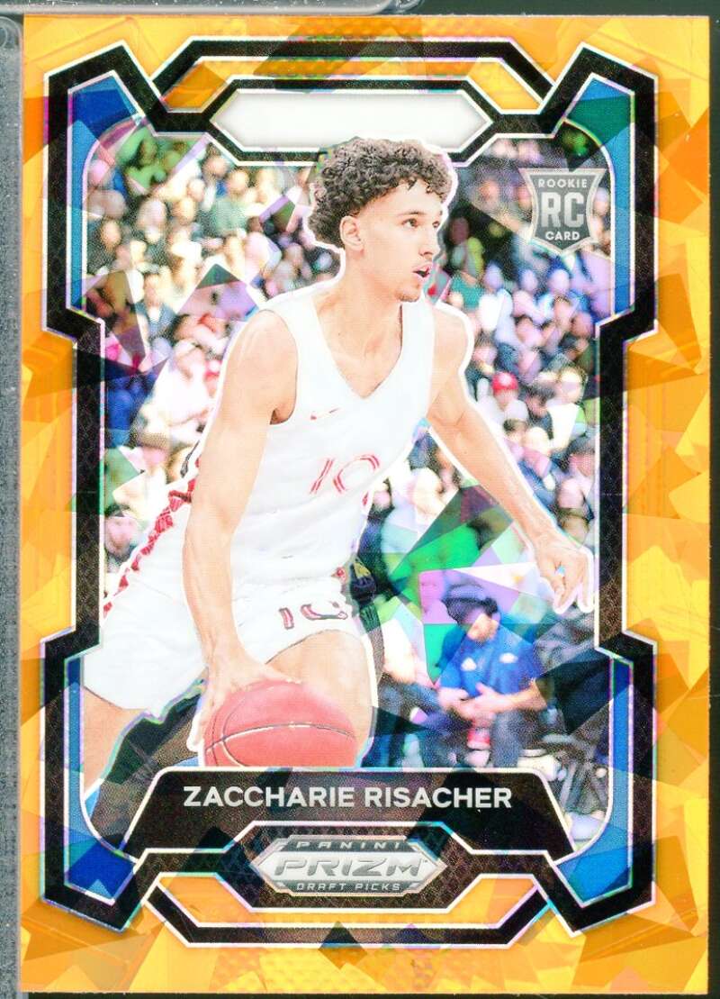 Zaccharie Risacher Rookie 2024-25 Panini Prizm Draft Pick Prizms Orange Ice #69  Image 1