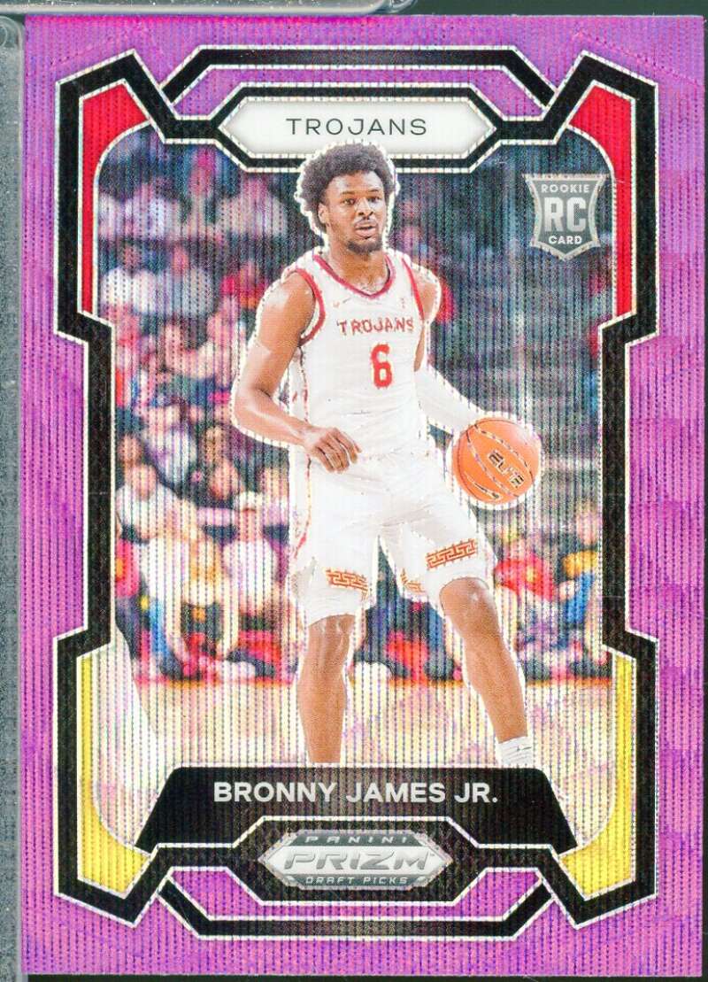 Bronny James Jr. Rookie 2024-25 Panini Prizm Draft Picks Prizms Purple Wave #86  Image 1