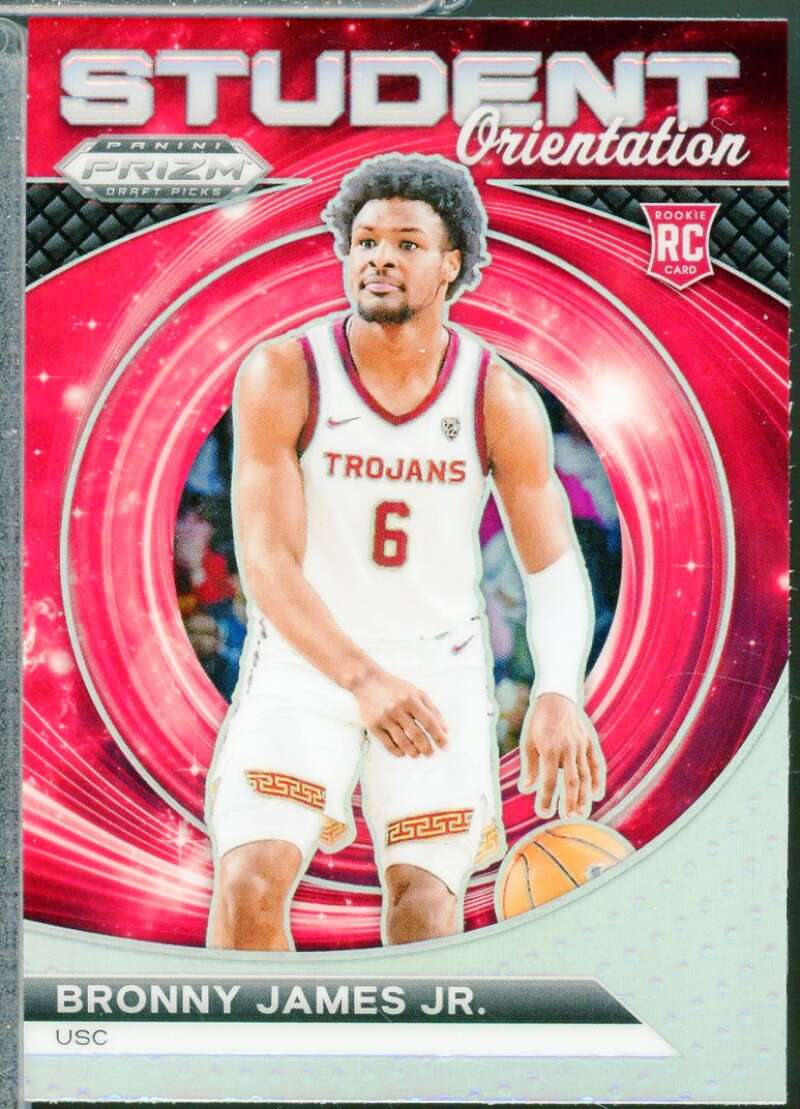 Bronny James Jr RC 2024-25 Panini Prizm Draft Student Orientation Silver #12  Image 1