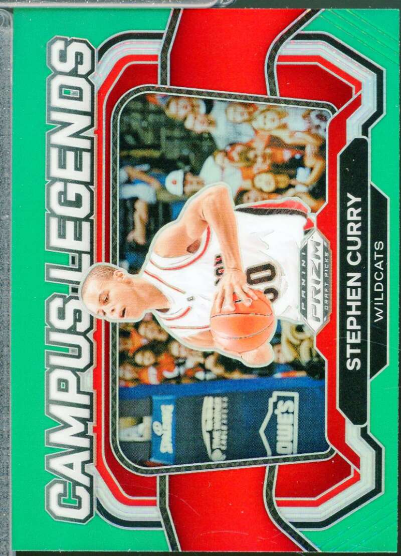 Stephen Curry 2024-25 Panini Prizm Draft Picks Campus Legends Prizms Green #2  Image 1