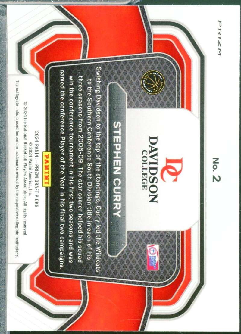 Stephen Curry 2024-25 Panini Prizm Draft Picks Campus Legends Prizms Green #2  Image 2