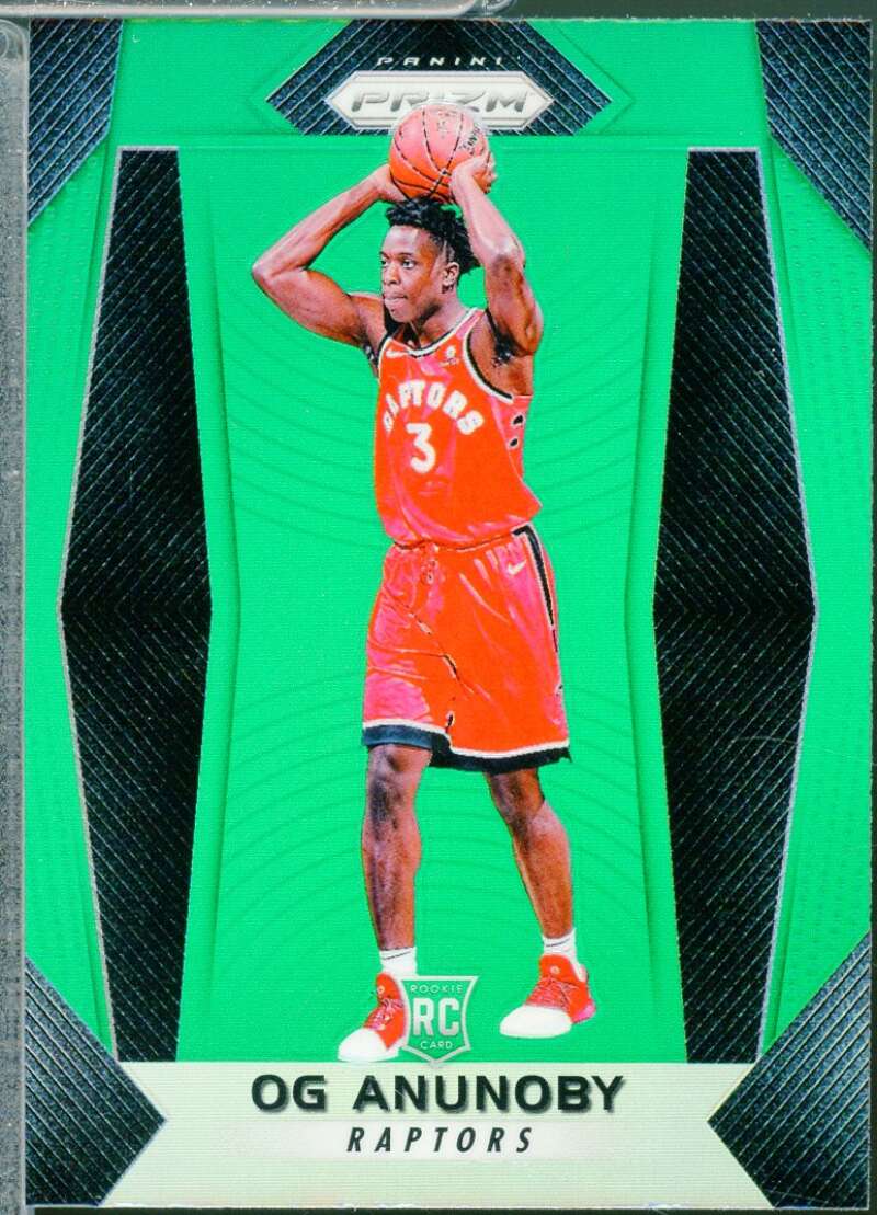 OG Anunoby Rookie Card 2017-18 Panini Prizm Prizms Green #38  Image 1