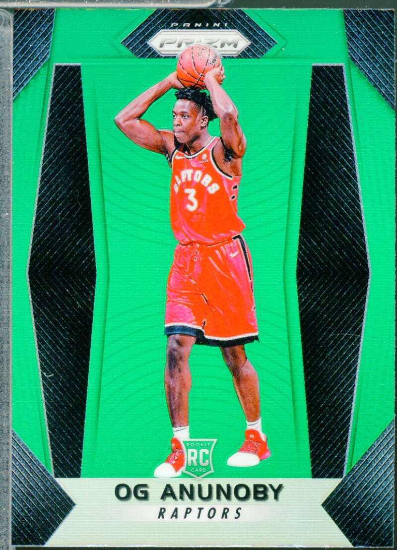 OG Anunoby Rookie Card 2017-18 Panini Prizm Prizms Green #38  Image 1