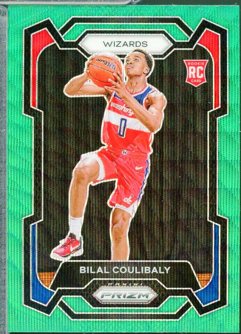 Bilal Coulibaly Rookie Card 2023-24 Panini Prizm Prizms Green Wave #153  Image 1