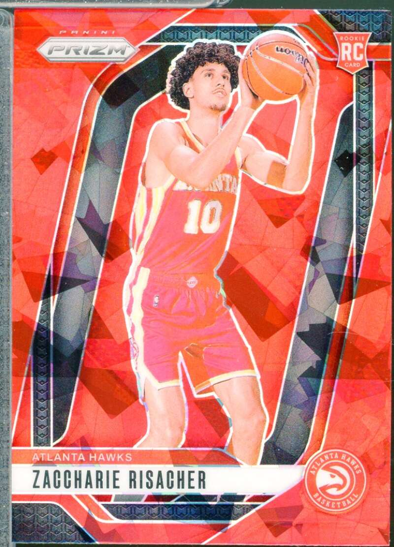 Zaccharie Risacher Rookie Card 2024-25 Panini Prizm Prizms Red Ice #265  Image 1