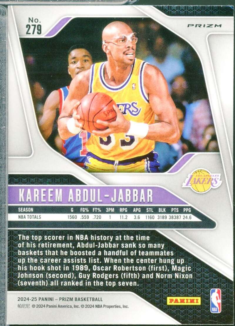 Kareem Abdul-Jabbar Card 2024-25 Panini Prizm Prizms Red Ice #279  Image 2