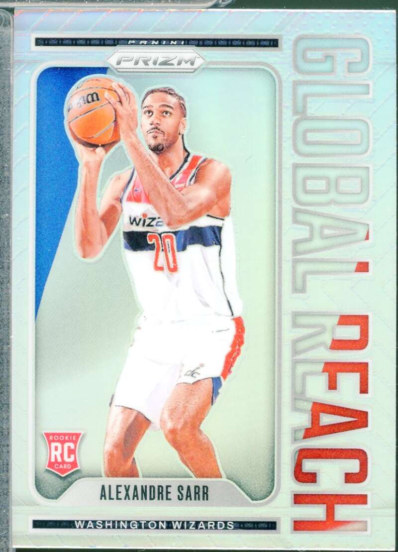 Alexandre Sarr Rookie Card 2024-25 Panini Prizm Global Reach Prizms Silver #10  Image 1