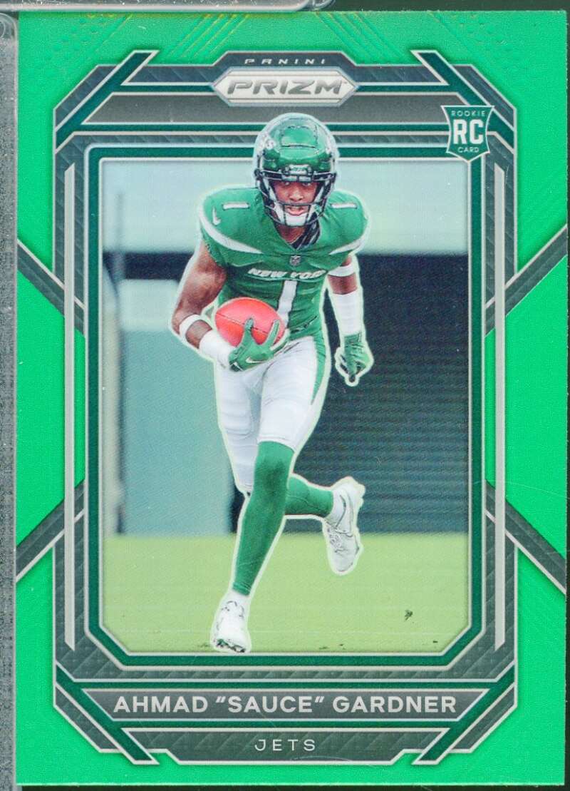 Ahmad Sauce Gardner Rookie Card 2022 Panini Prizm Prizms Green #341  Image 1