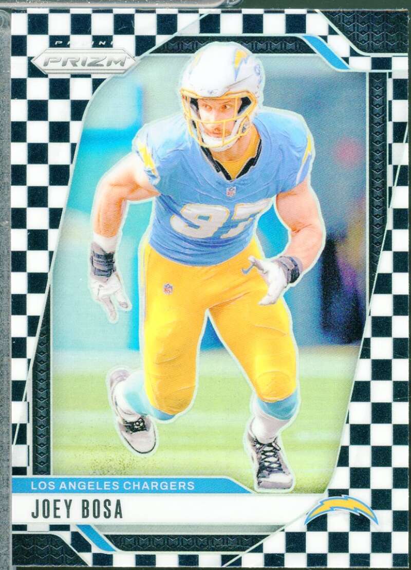 Joey Bosa Card 2024 Panini Prizm Prizms Black and White Checker #161  Image 1