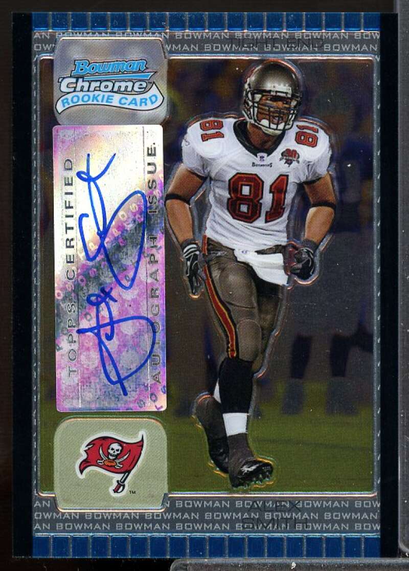 Alex Smith TE AU D RC Card 2005 Bowman Chrome Rookie Auto #237  Image 1