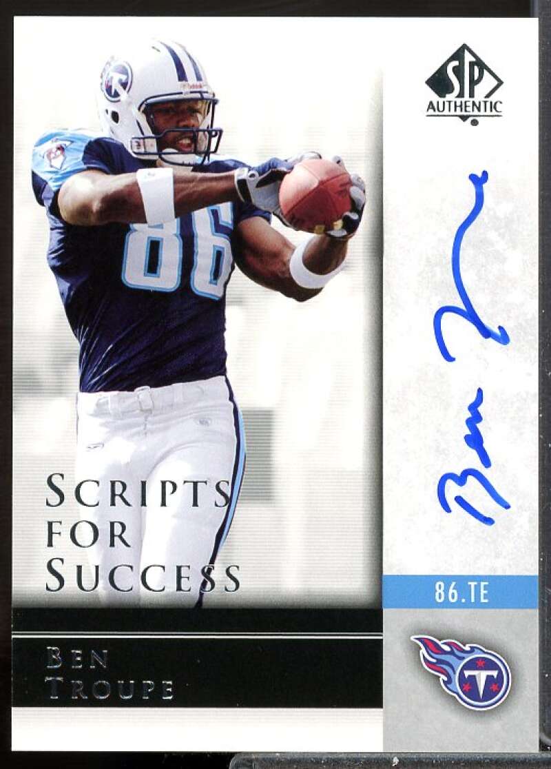 Ben Troupe Card 2004 SP Authentic Scripts for Success Autographs #SSBT  Image 1