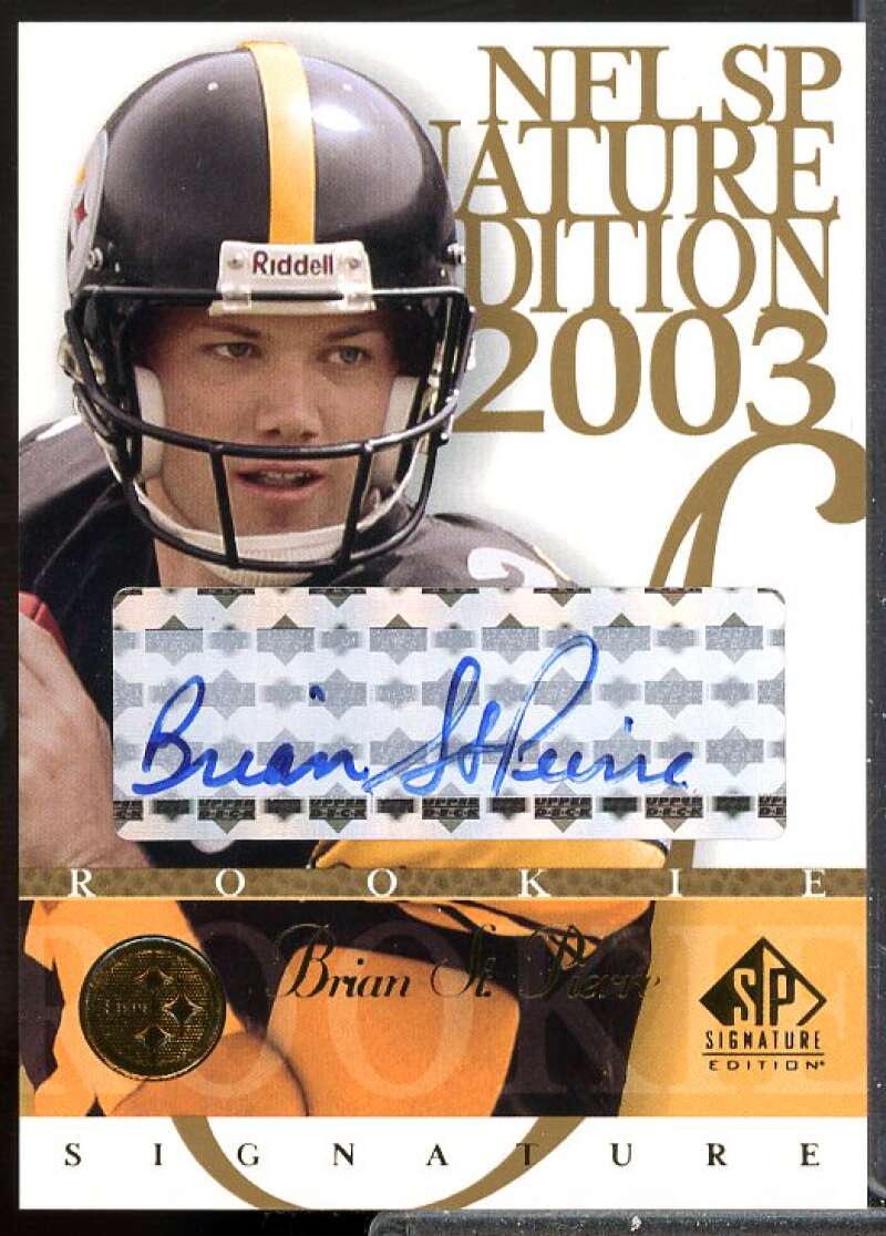 Brian St.Pierre Card 2003 SP Signature Rookie Autographs Blue Ink #SP  Image 1