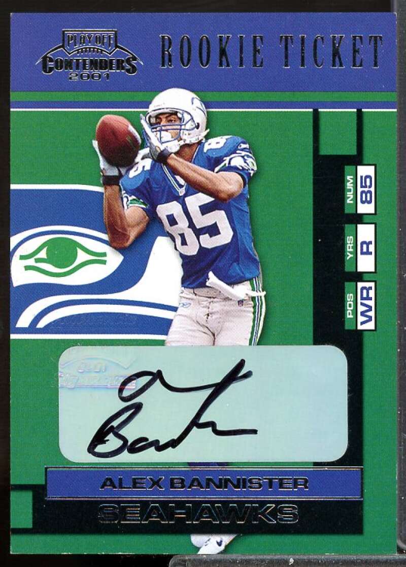 Alex Bannister AU RC Card 2001 Playoff Contenders Rookie Auto #102  Image 1