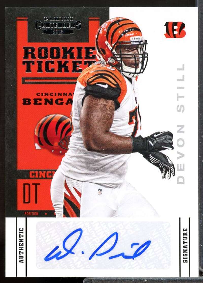 Devon Still AU RC Card 2012 Panini Contenders Rookie Auto #129A  Image 1