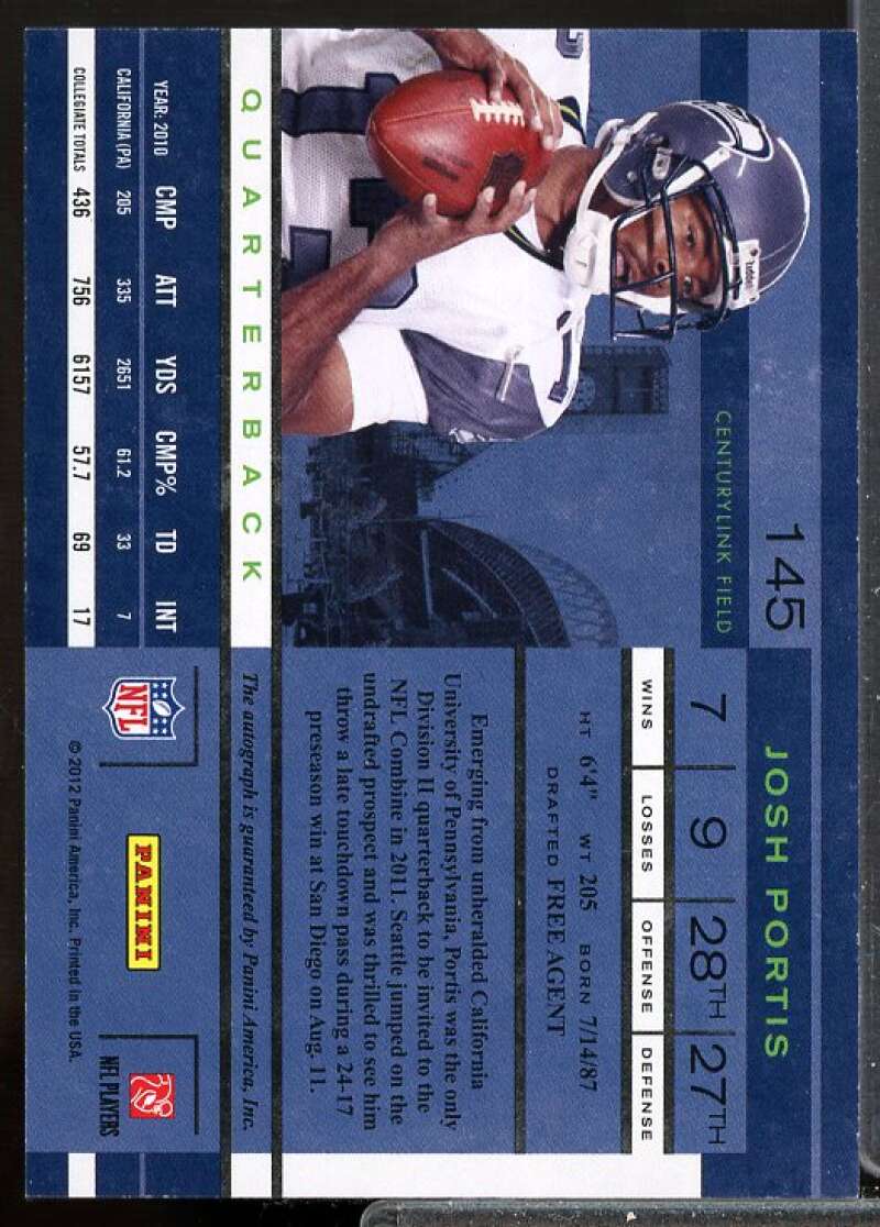 Josh Portis AU RC Card 2011 Playoff Contenders Rookie Auto #145  Image 2