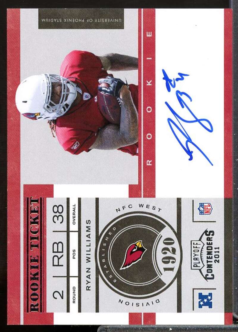 Ryan Williams AU RC Card 2011 Playoff Contenders Rookie Auto #209A  Image 1