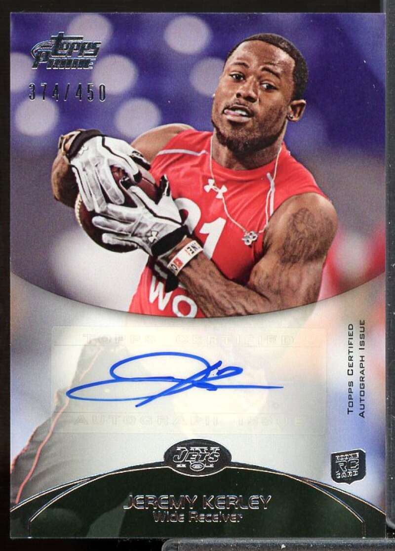 Jeremy Kerley/450 Card 2011 Topps Prime Rookie Autographs #127  Image 1