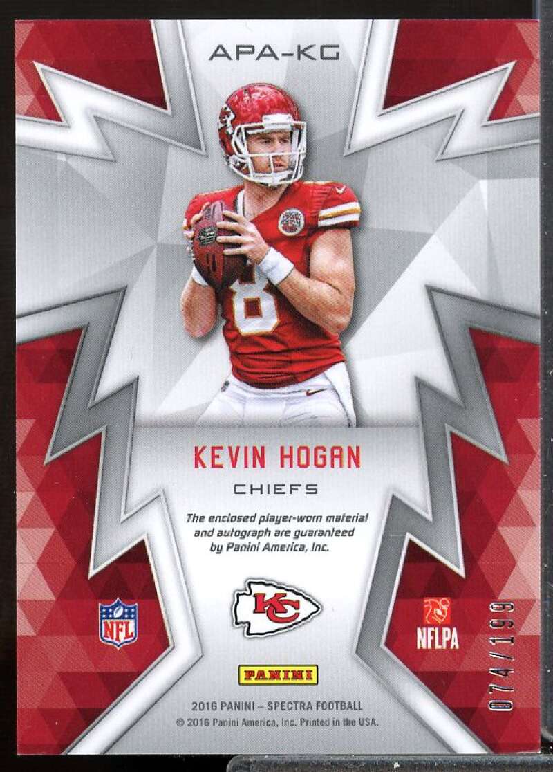 Kevin Hogan/199 Card 2016 Panini Spectra Aspiring Rookie Patch Autographs #19  Image 2