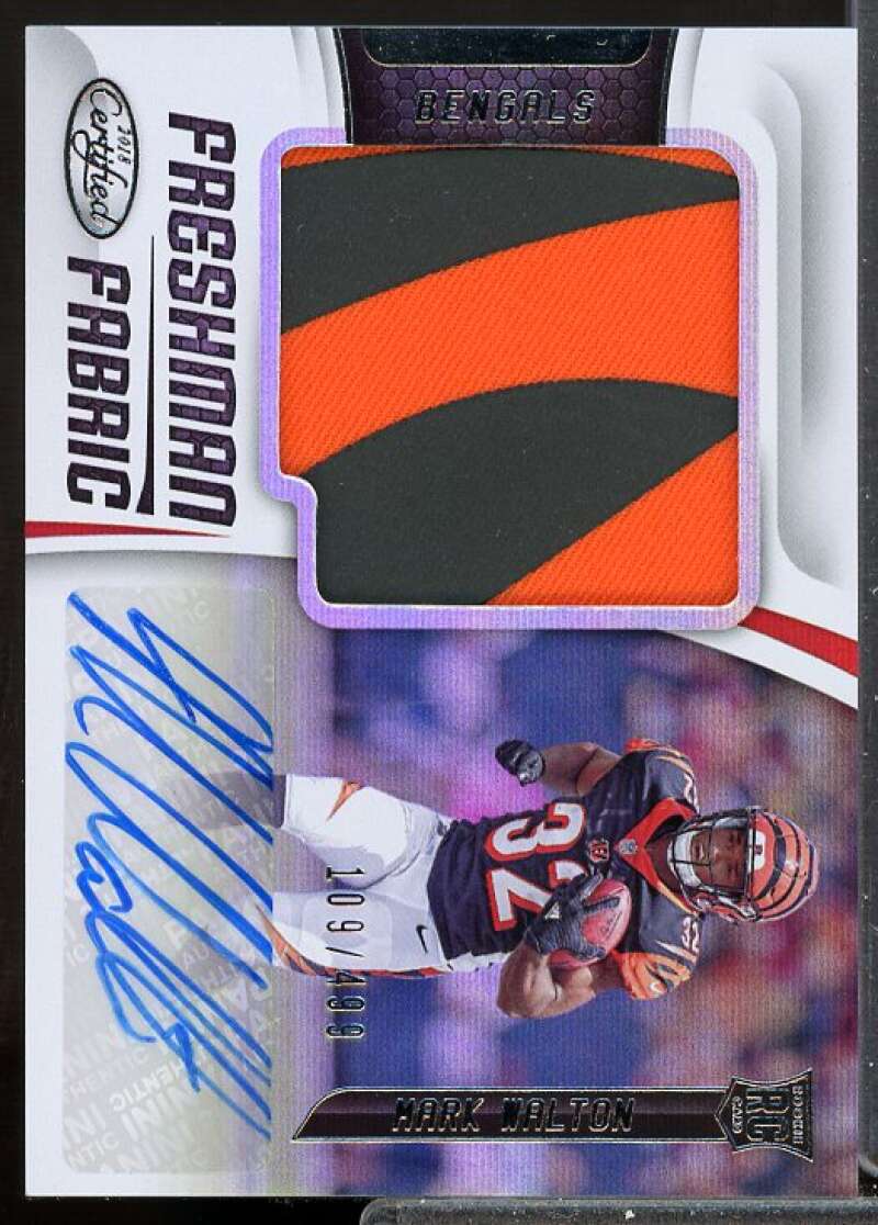 Mark Walton /499 RC Card 2018 Certified Rookie Jersey Auto #221  Image 1