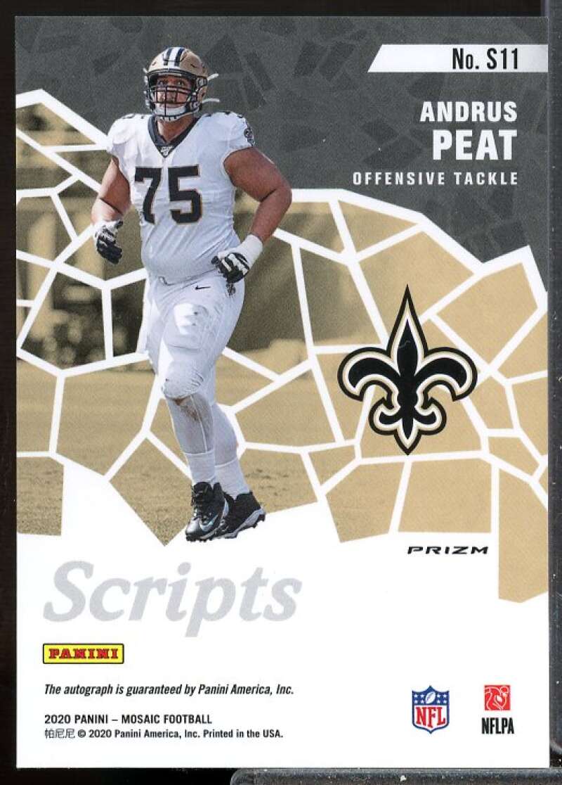 Andrus Peat Card 2020 Panini Mosaic Scripts Auto #11  Image 2