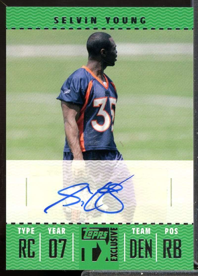 Selvin Young F Card 2007 Topps TX Exclusive Rookie Autographs #SY  Image 1