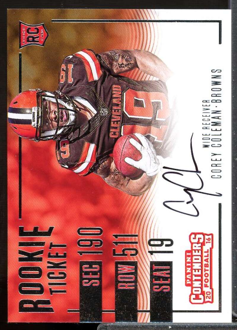 Corey Coleman AU SP A Card 2016 Panini Contenders Rookie Auto #365  Image 1