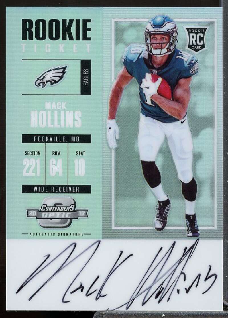 Mack Hollins AU RC Card 2017 Panini Contenders Optic Rookie Auto #140  Image 1