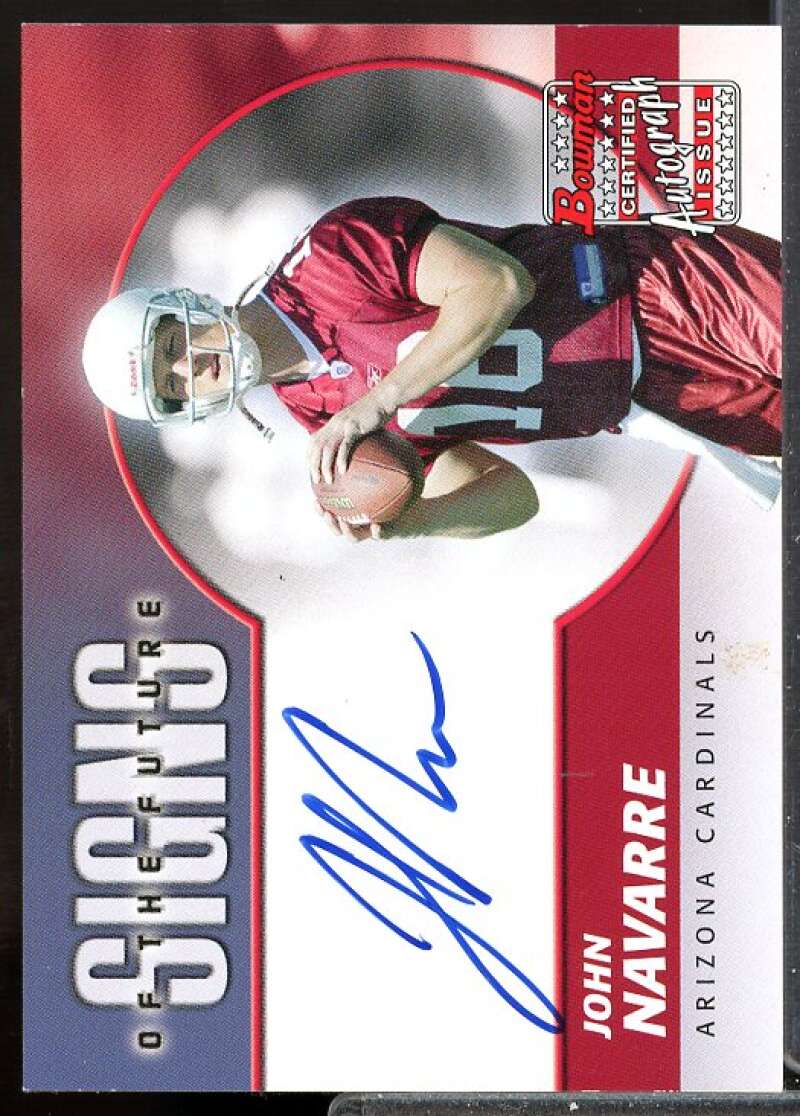 John Navarre J Card 2004 Bowman Signs of the Future Autographs #SFJN  Image 1