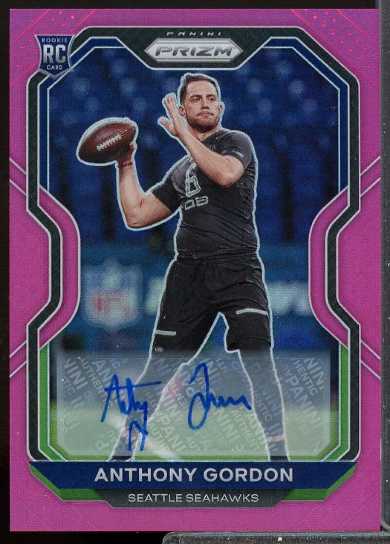 Anthony Gordon Card 2020 Panini Prizm Rookie Autographs Prizms Pink #391  Image 1