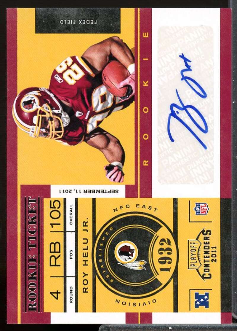 Roy Helu AU RC Card 2011 Playoff Contenders Rookie Auto #172  Image 1