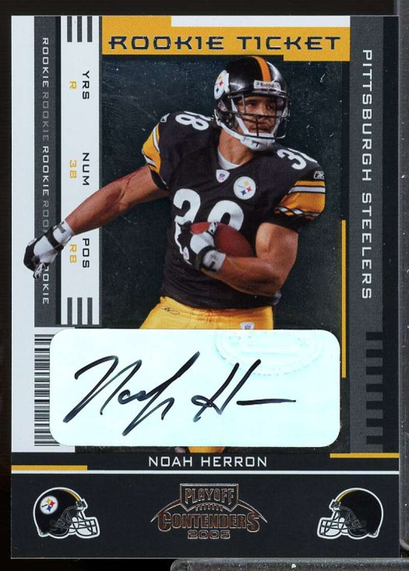 Noah Herron AU RC Card 2005 Playoff Contenders Rookie Auto #193  Image 1