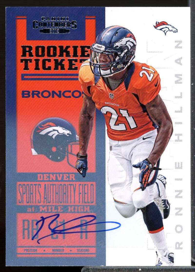 Ronnie Hillman AU RC Card 2012 Panini Contenders Rookie Auto #224A  Image 1