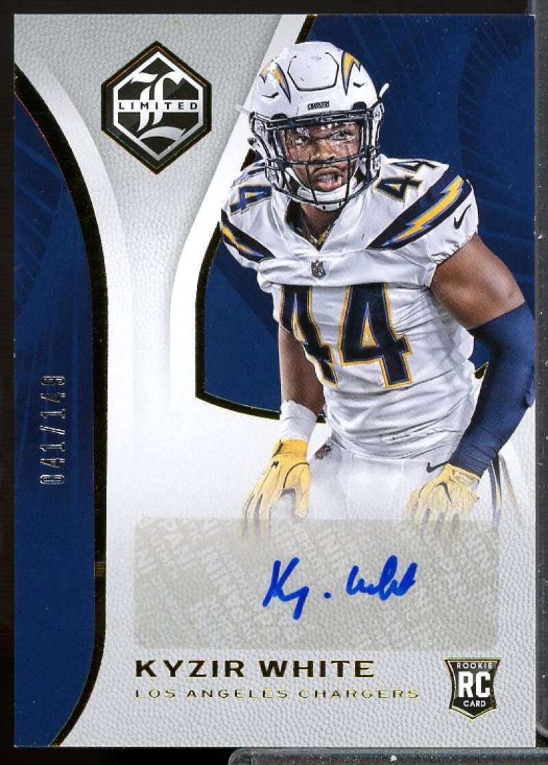 Kyzir White AU/149 RC Card 2018 Limited Rookie Auto #213  Image 1