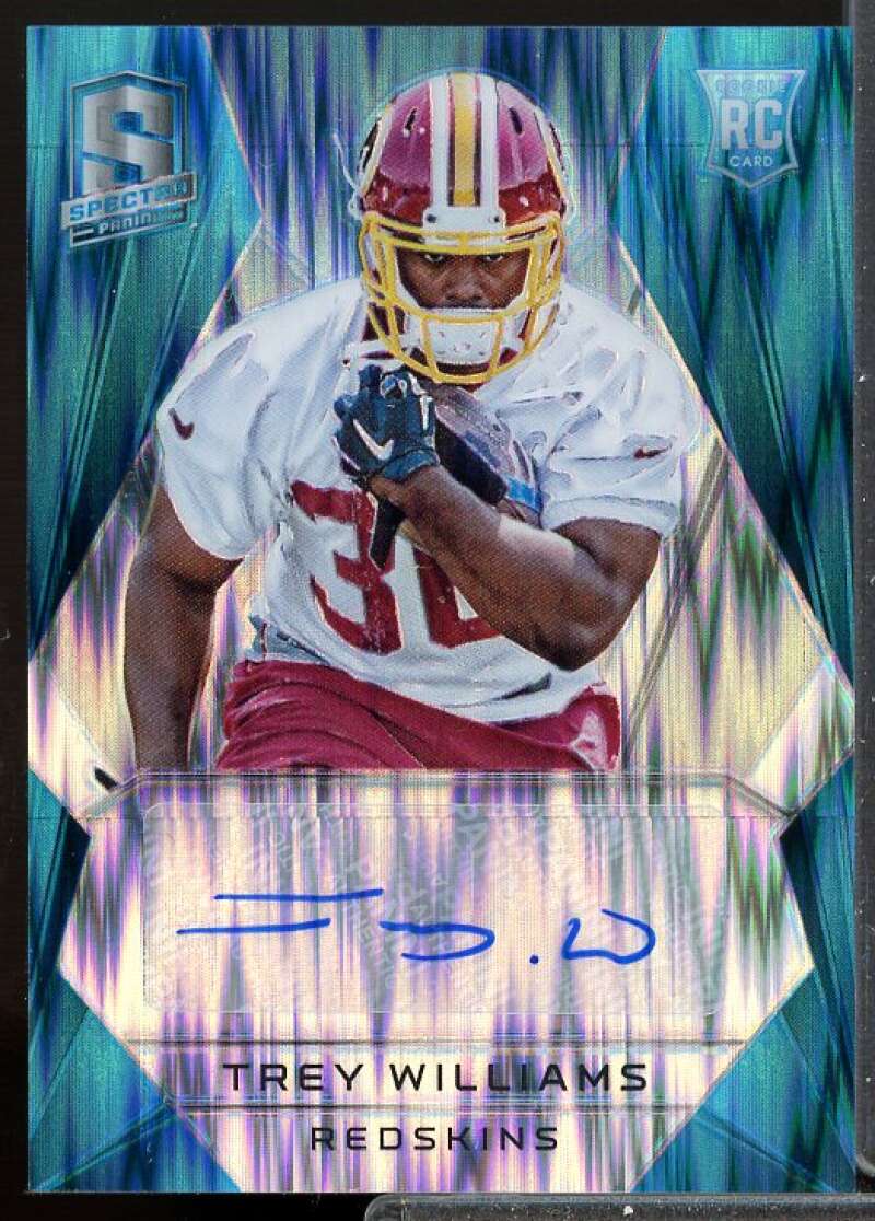 Trey Williams AU Card 2015 Panini Spectra Neon Blue Rookie Auto #218  Image 1