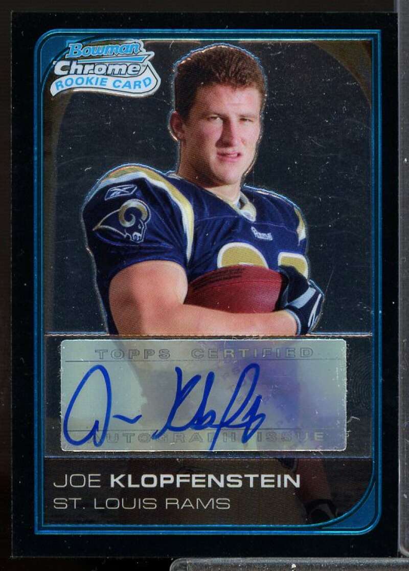 Joe Klopfenstein C Card 2006 Bowman Chrome Rookie Autographs #251  Image 1