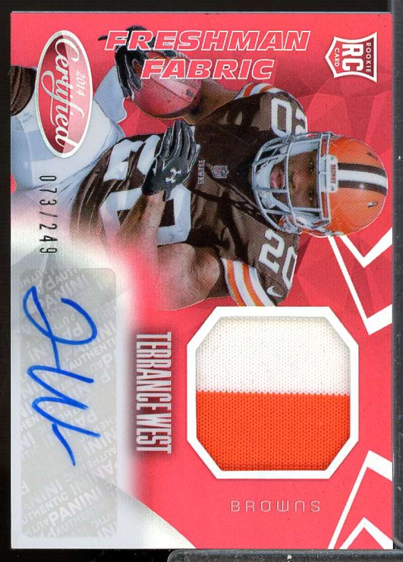 Terrance West /249 Card 2014 Certified Red Rookie Jersey Auto #238  Image 1